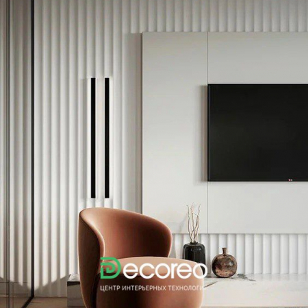 Гипсовая 3д панель «Рейка вогнутая» модель 247