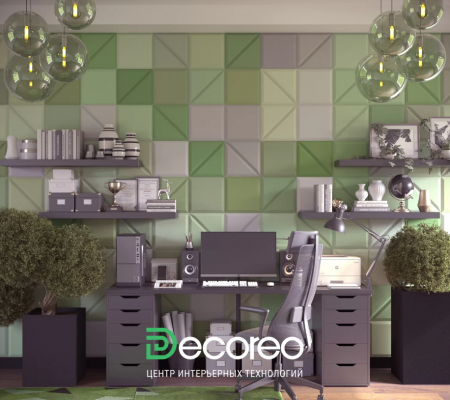 Гипсовые панели для стен «Квадрат» модель 084