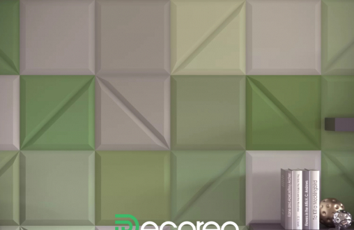 Гипсовые панели для стен «Квадрат» модель 084