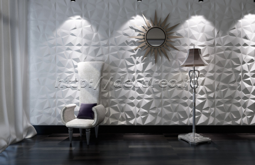 Гипсовая 3д панель «Мелкий кристалл» модель 005