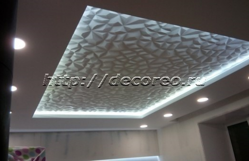 Гипсовая 3д панель «Мелкий кристалл» модель 005