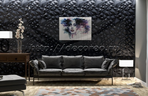 Гипсовая 3д панель «Мелкий кристалл» модель 005