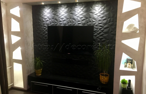 Гипсовая 3д панель «Мелкий кристалл» модель 005