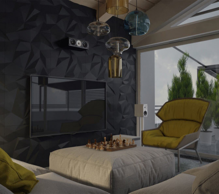 Гипсовая 3д панель «Pyramid» модель 192