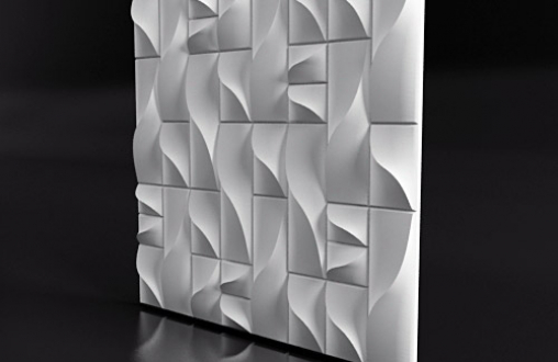 Гипсовая 3д панель «Вертикаль» модель 197