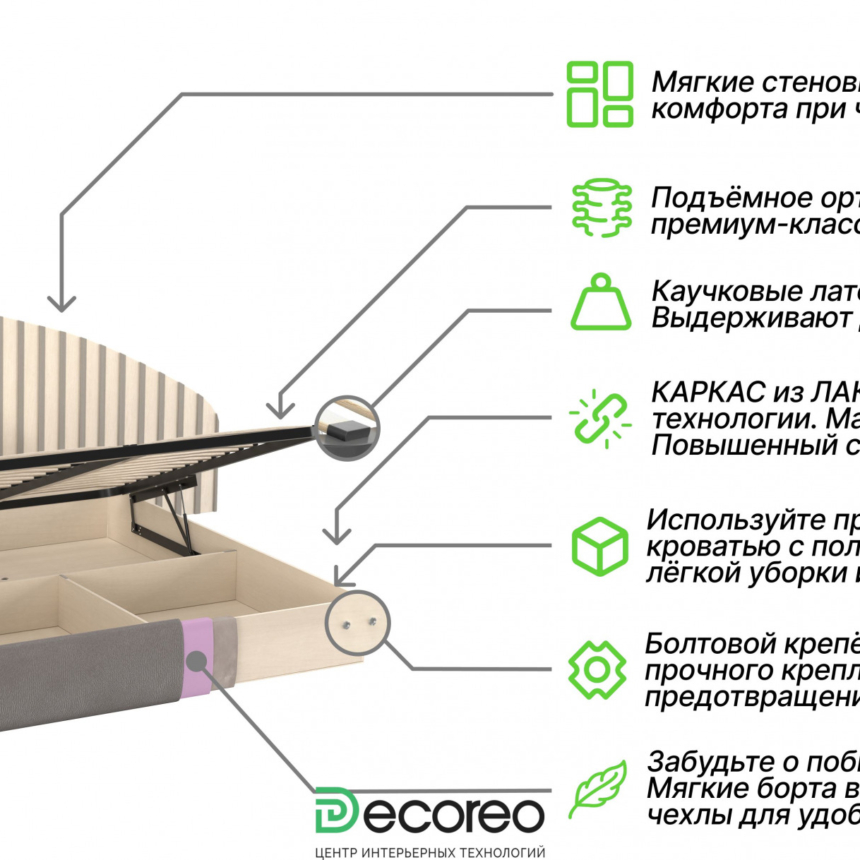 Кровать Летто аргенто