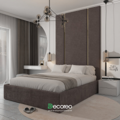 Кровать «Пелитте» с высокими мягкими панелями