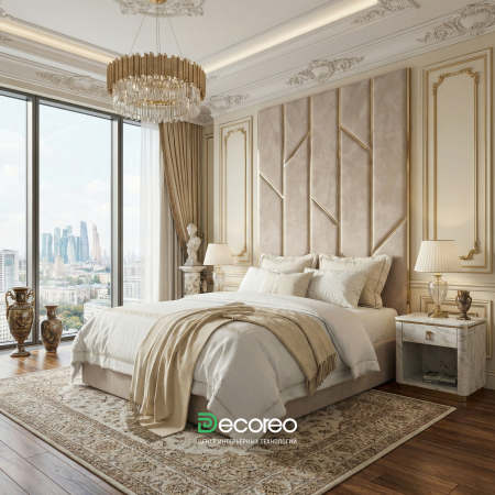 Кровать с мягкими панелями Ренни