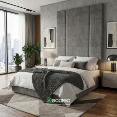 Кровать «Пелитте» с высокими мягкими панелями