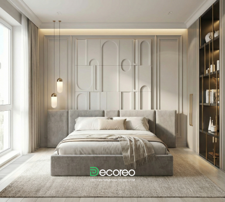 Кровать «Оптима» с широкими мягкими панелями