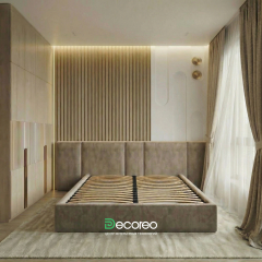 Кровать «Оптима» с широкими мягкими панелями