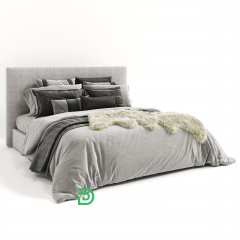 Кровать Sullivan в ткани Флок высшей категории Бэнтли