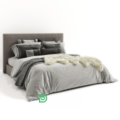 Кровать Sullivan в ткани Флок высшей категории Бэнтли