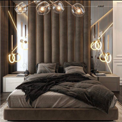 Кровать с мягкими панелями Омбра