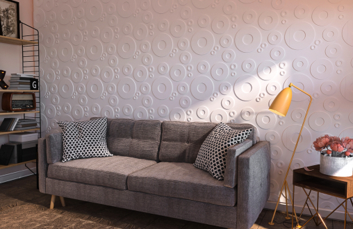 Гипсовая 3д панель «Кольца» модель 274