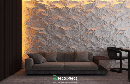 Гипсовая 3д панель «Rocce» модель 273