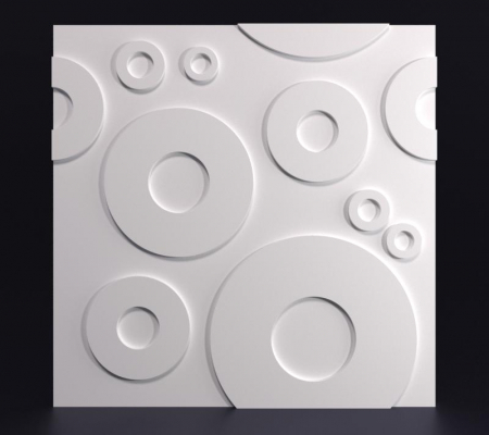 Гипсовая 3д панель «Кольца» модель 274