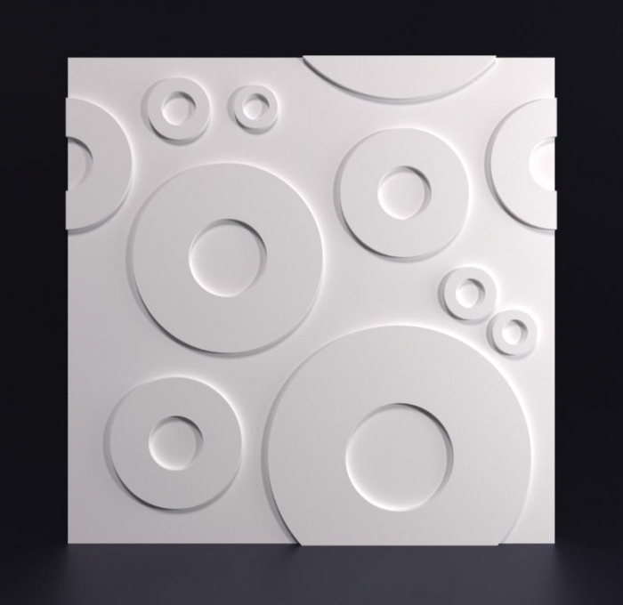 Гипсовая 3д панель «Кольца» модель 274