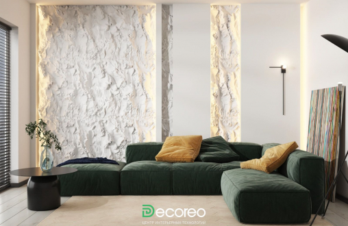 Гипсовая 3д панель «Rocce» модель 273