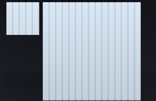 Гипсовая 3д панель «Рейка широкая» модель 298