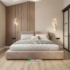 Кровать «Фресно» с мягкими царгами и изголовьем