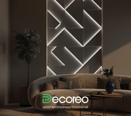 Гипсовая 3д панель Леггеро Луче модель 305а