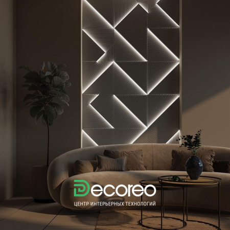 Гипсовая 3д панель Леггеро люче модель 305а