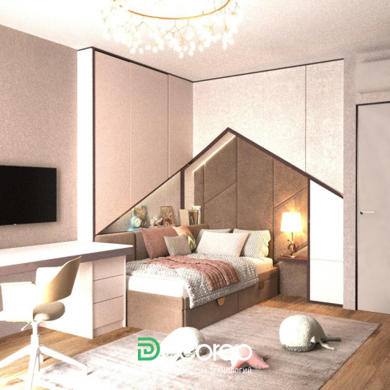 Интерьер квартиры в ЖК Forest для семьи с двумя детьми