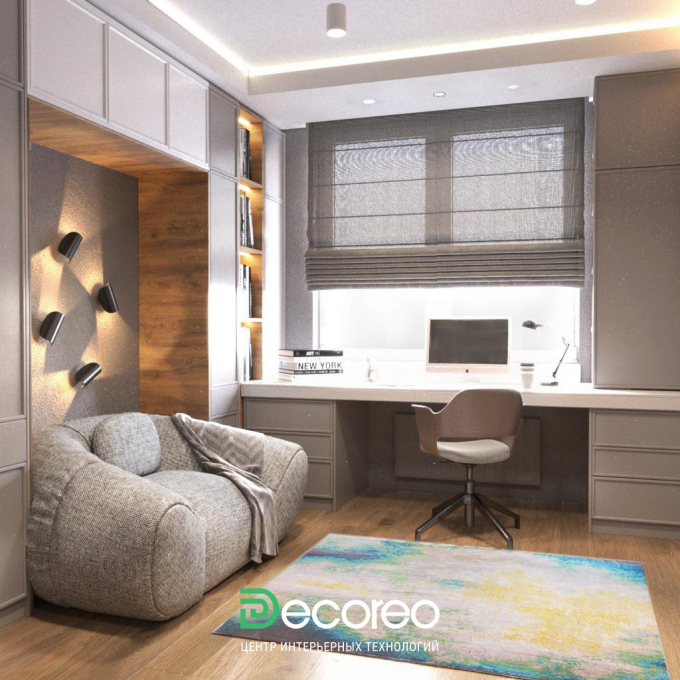 Интерьер квартиры в ЖК Forest для семьи с двумя детьми