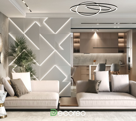 Гипсовая 3д панель Leggero luce модель 305а