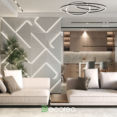 Гипсовая 3д панель Leggero luce модель 305а