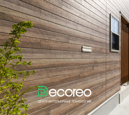 Фиброцементные панели «Лиственница» негорючее дерево модель 202