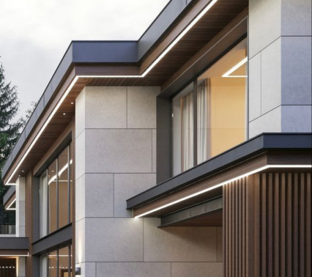 Фиброцементная панель «Бетон» имитация бетона модель 200