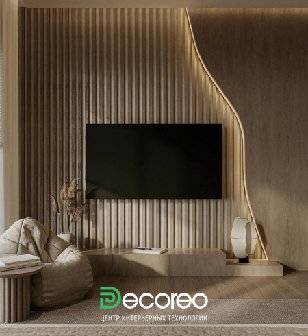 Рейки и стеновая панель из шпона