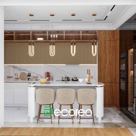 Современная кухня с островом «Опера»