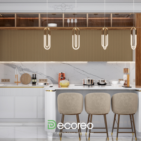 3D модель современной кухни с островом «Опера»