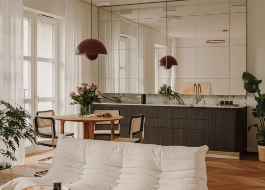 Зеркальная кухня «Инфинити»