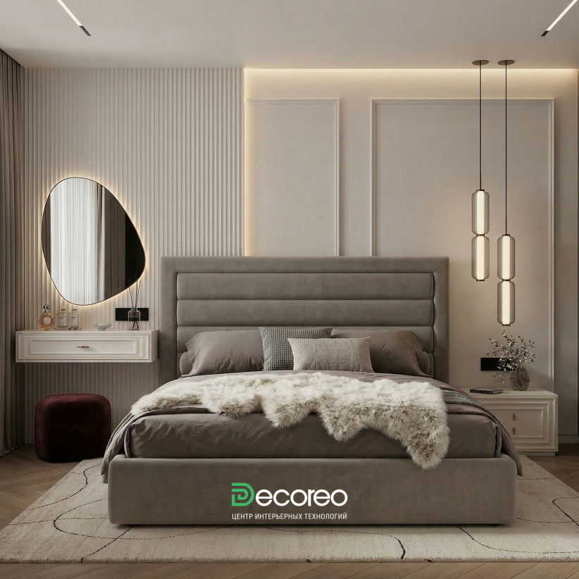 Кровать «Дейна» с мягким изголовьем