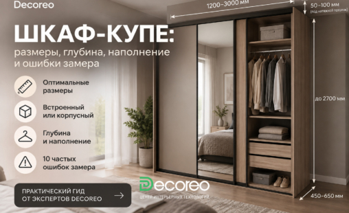 Шкаф-купе: размеры, глубина, наполнение и ошибки замера